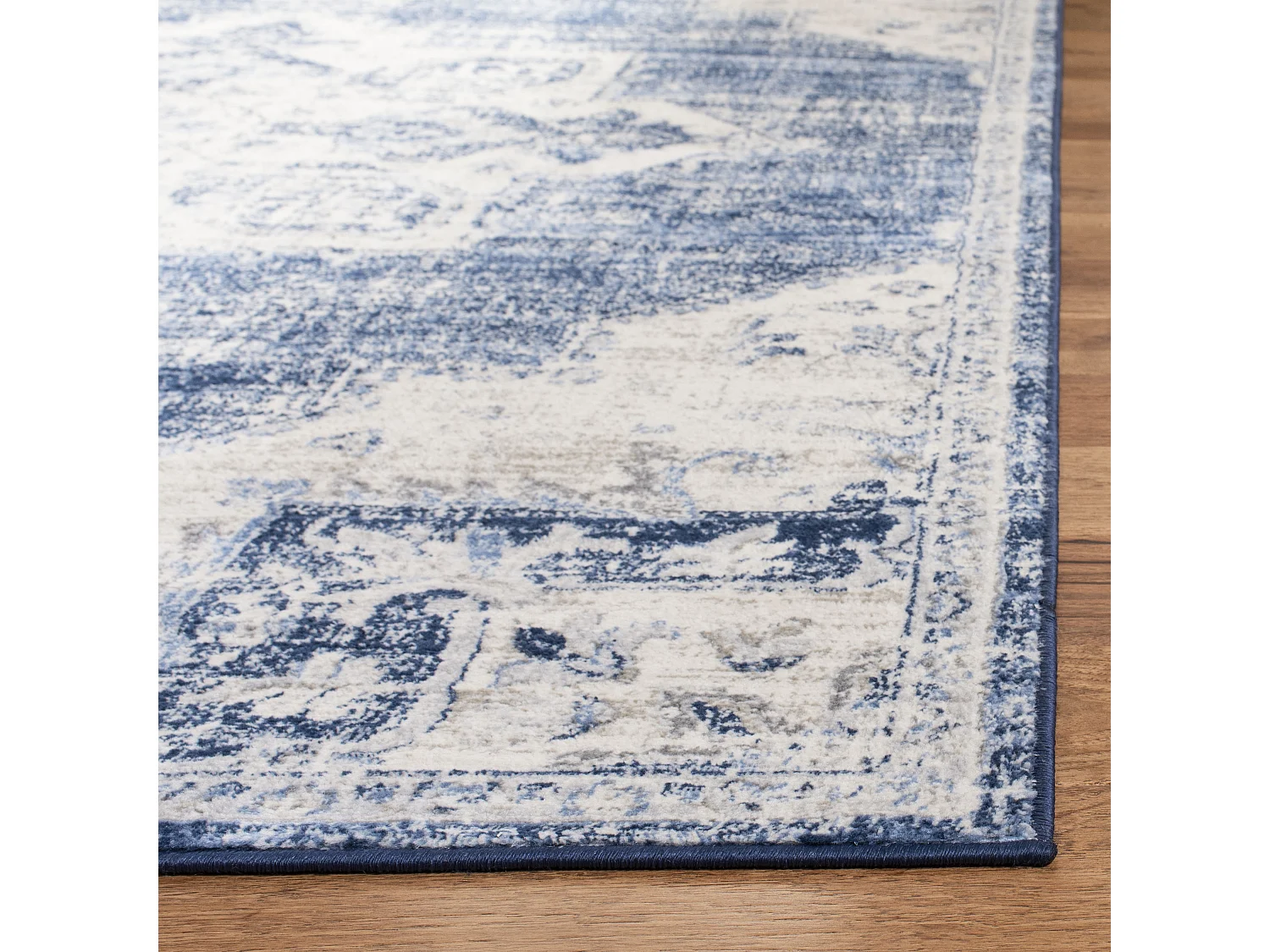 Tapis Neutre/Bleu Marine 160 X 229 cm - Ella