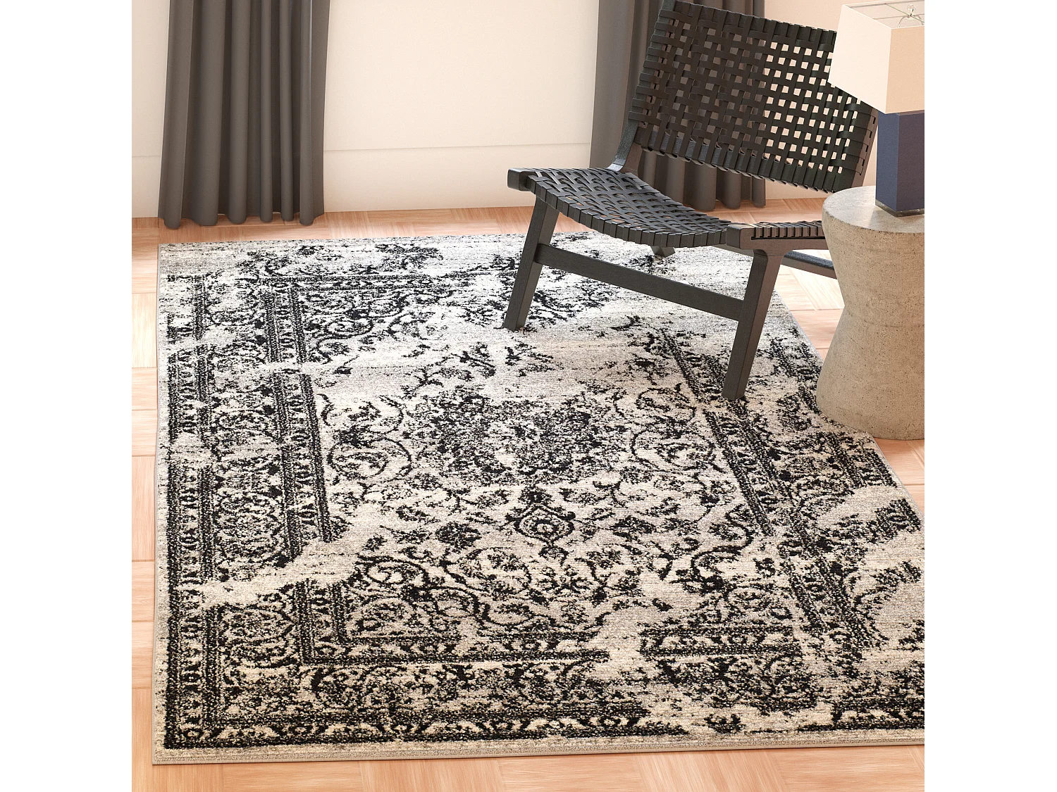 Tapis Gris/Noir 155 X 229 cm - Justyna