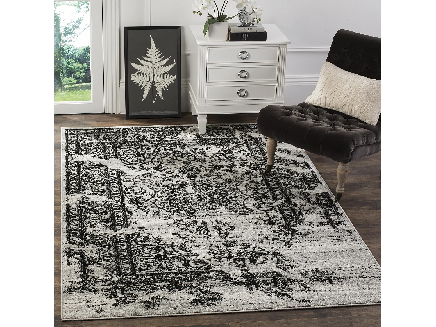 Tapis Gris/Noir 155 X 229 cm - Justyna