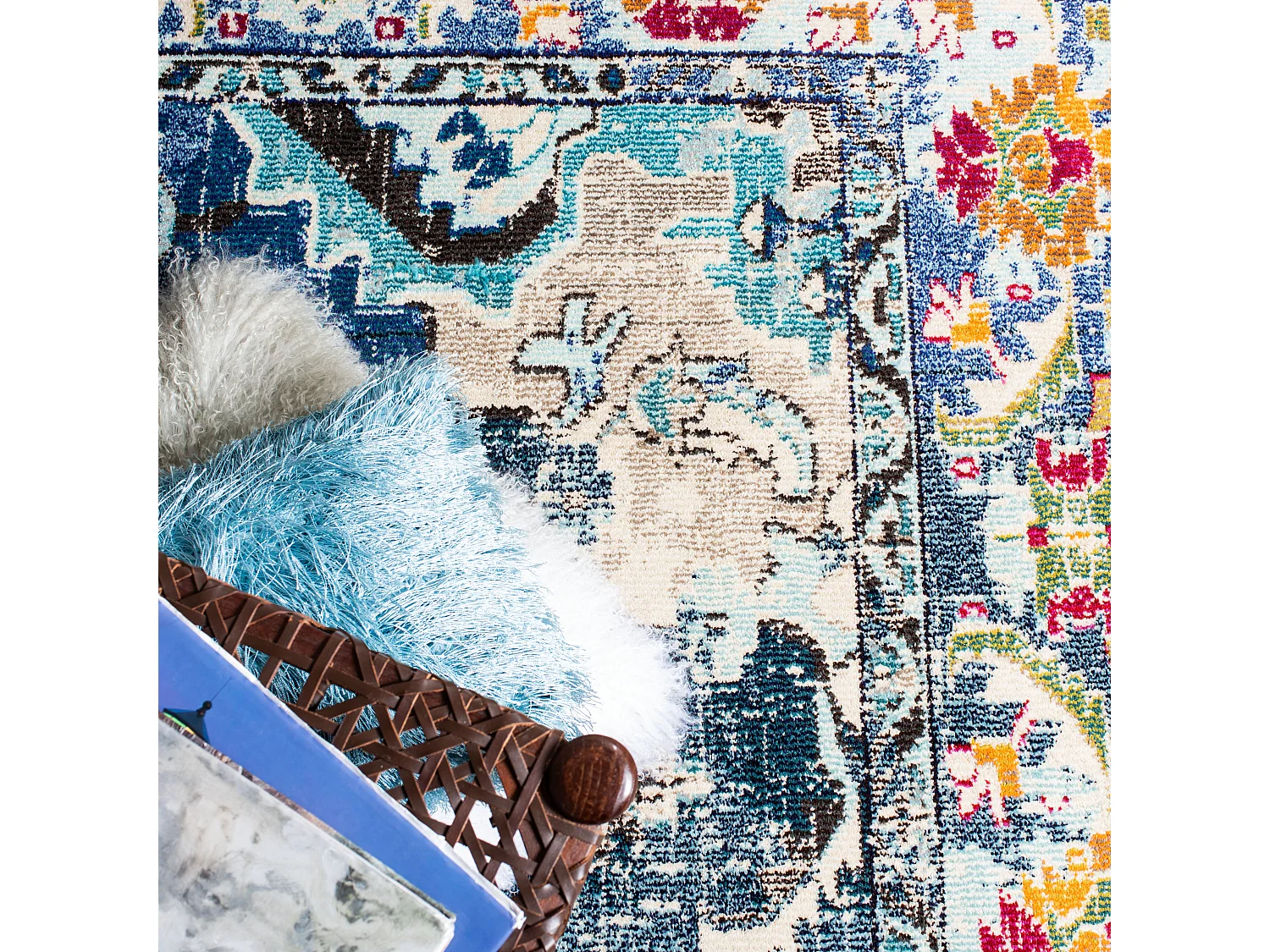 Tapis Bleu Marine/Bleu 122 X 170 cm - Milà