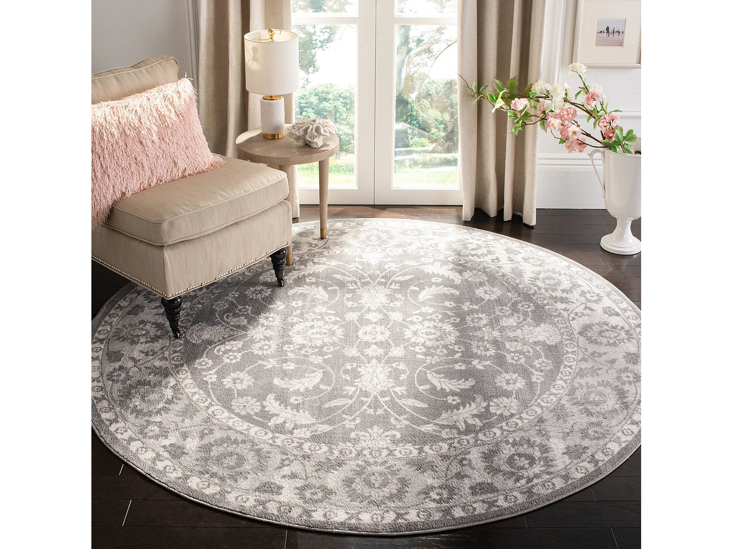 Tapis Neutre/Gris 201 X 201 cm - Ciara