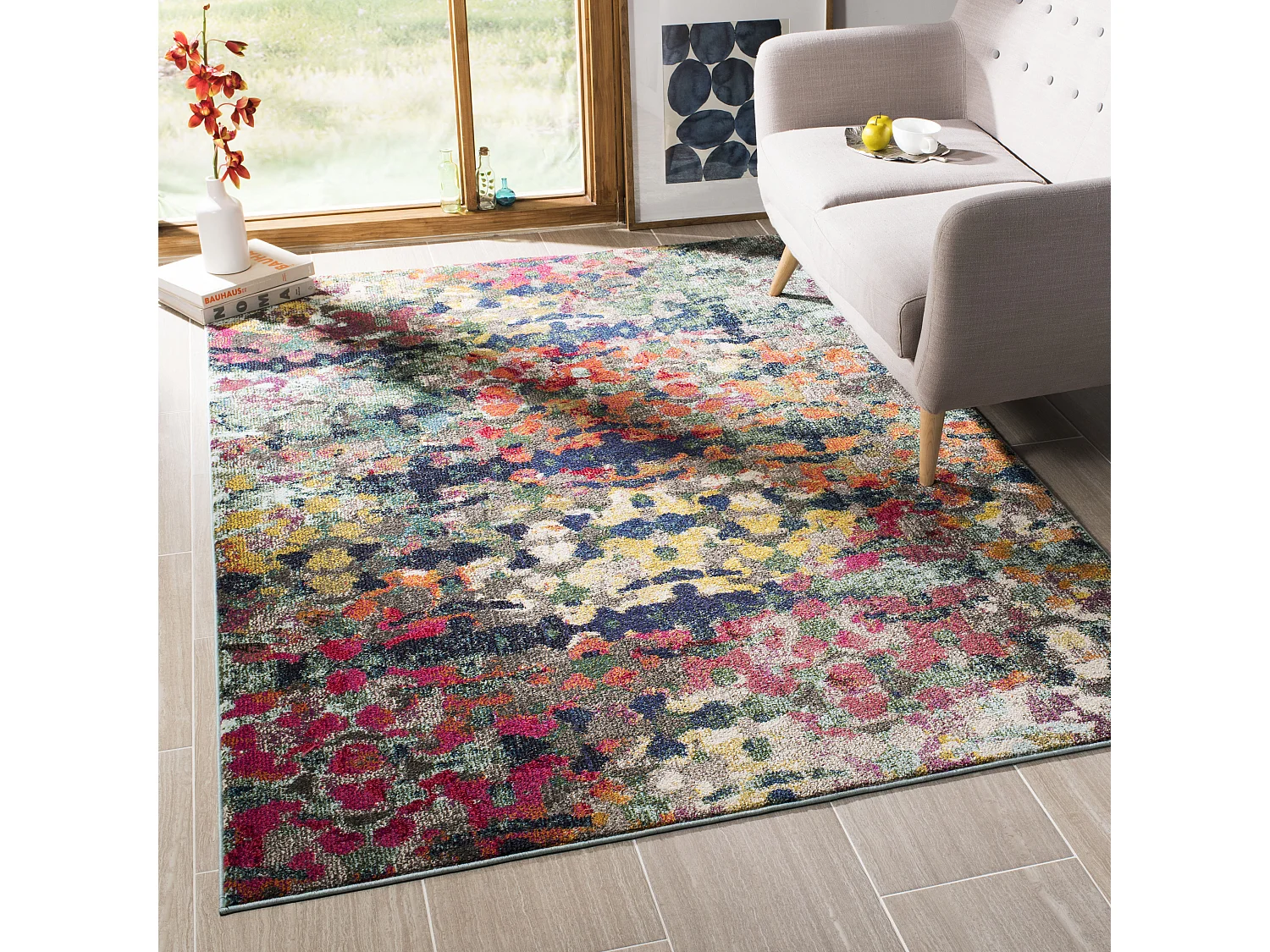 Tapis Vert/Bleu 122 X 170 cm - Paislee