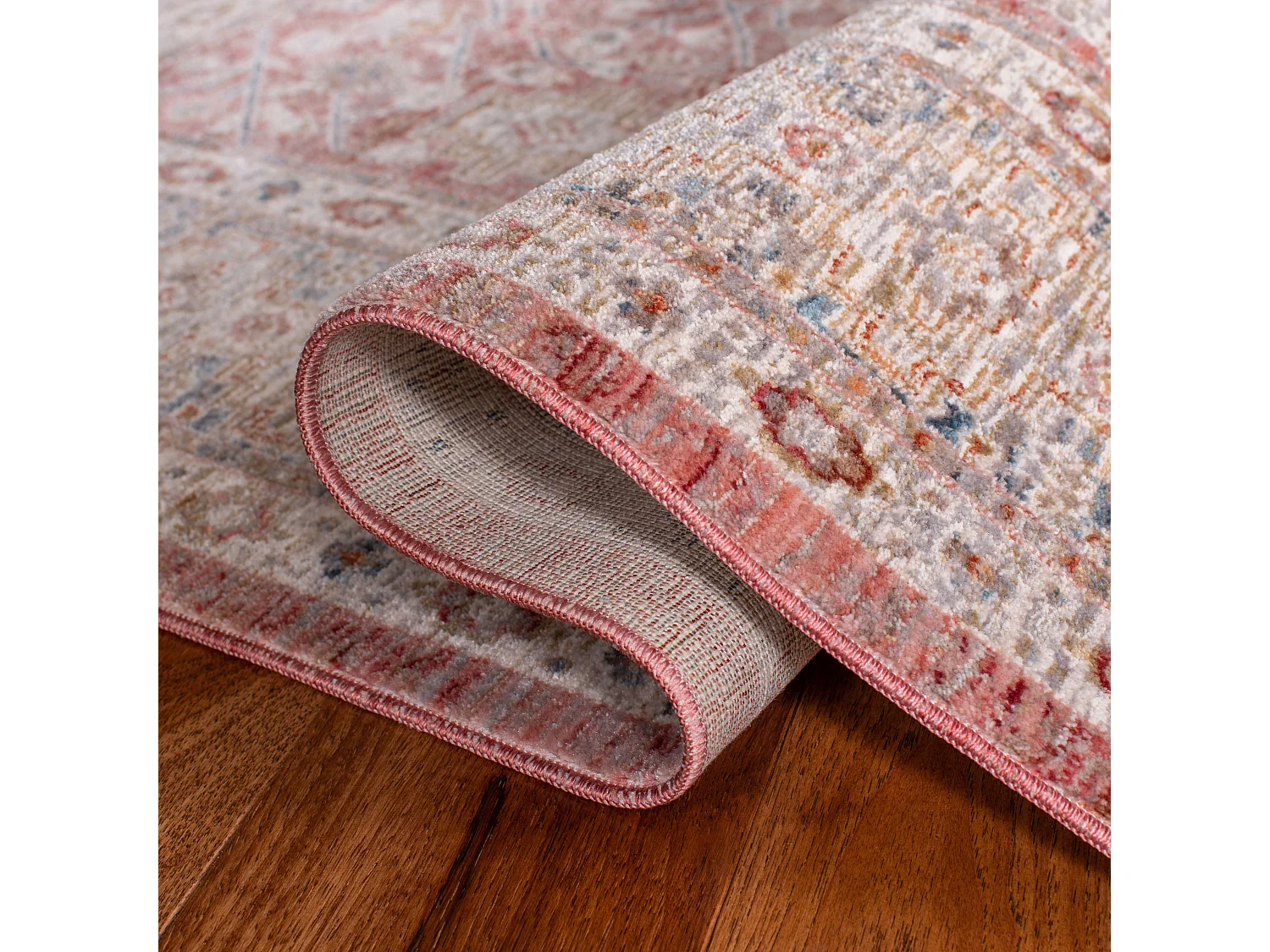 Tapis Rose/Gris 122 X 183 cm - Claire