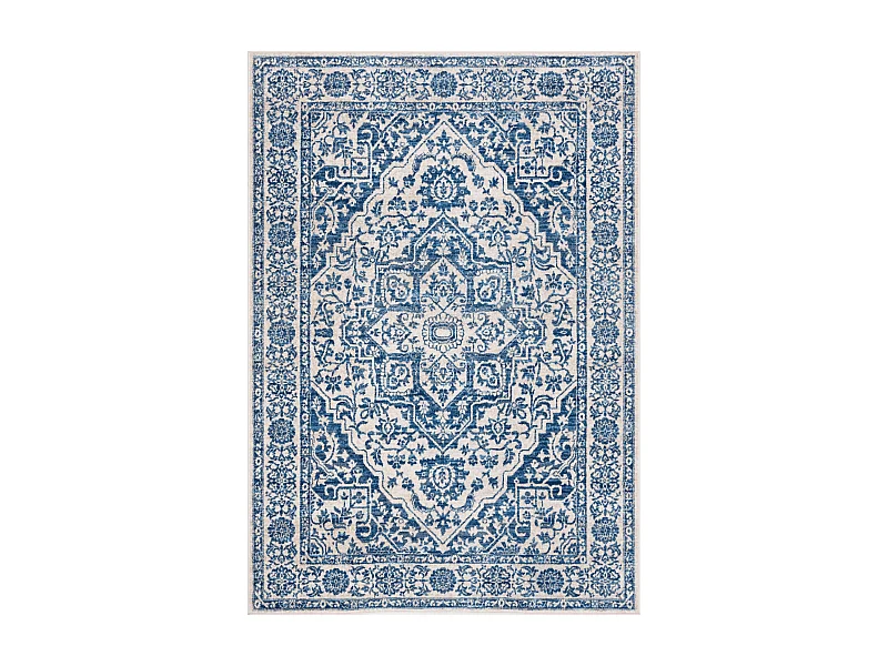 Tapis Bleu Marine/Gris 160 X 229 cm - Melany