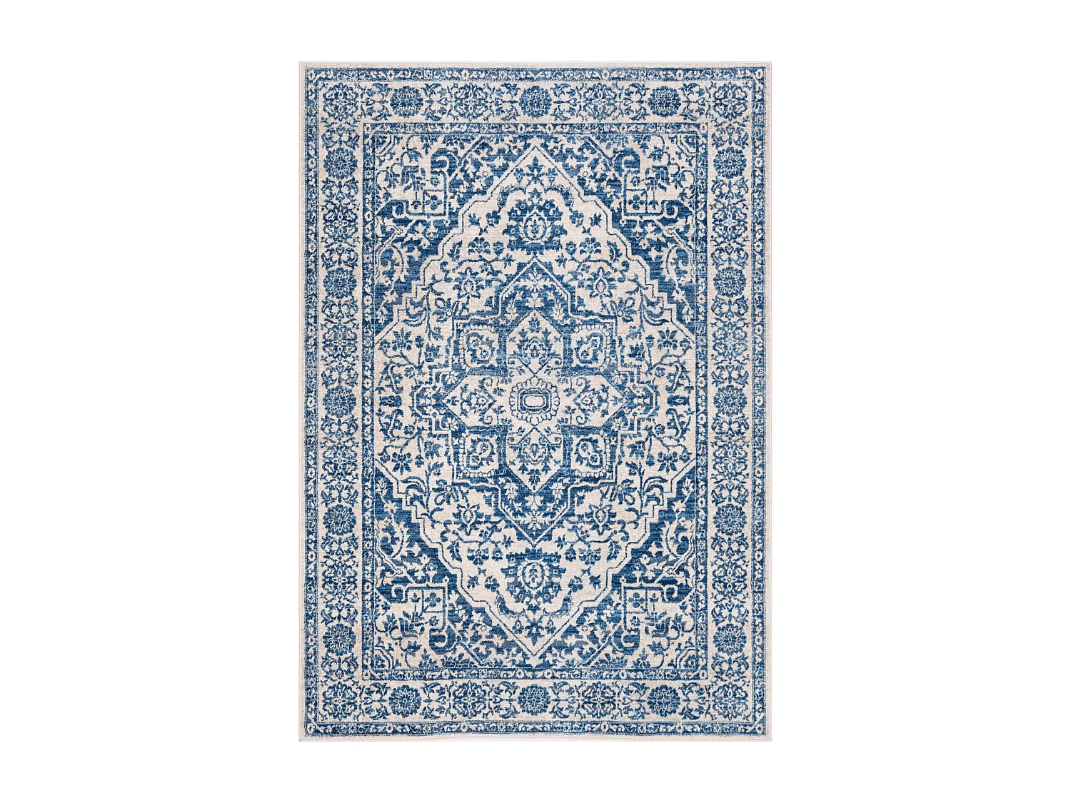 Tapis Bleu Marine/Gris 160 X 229 cm - Melany