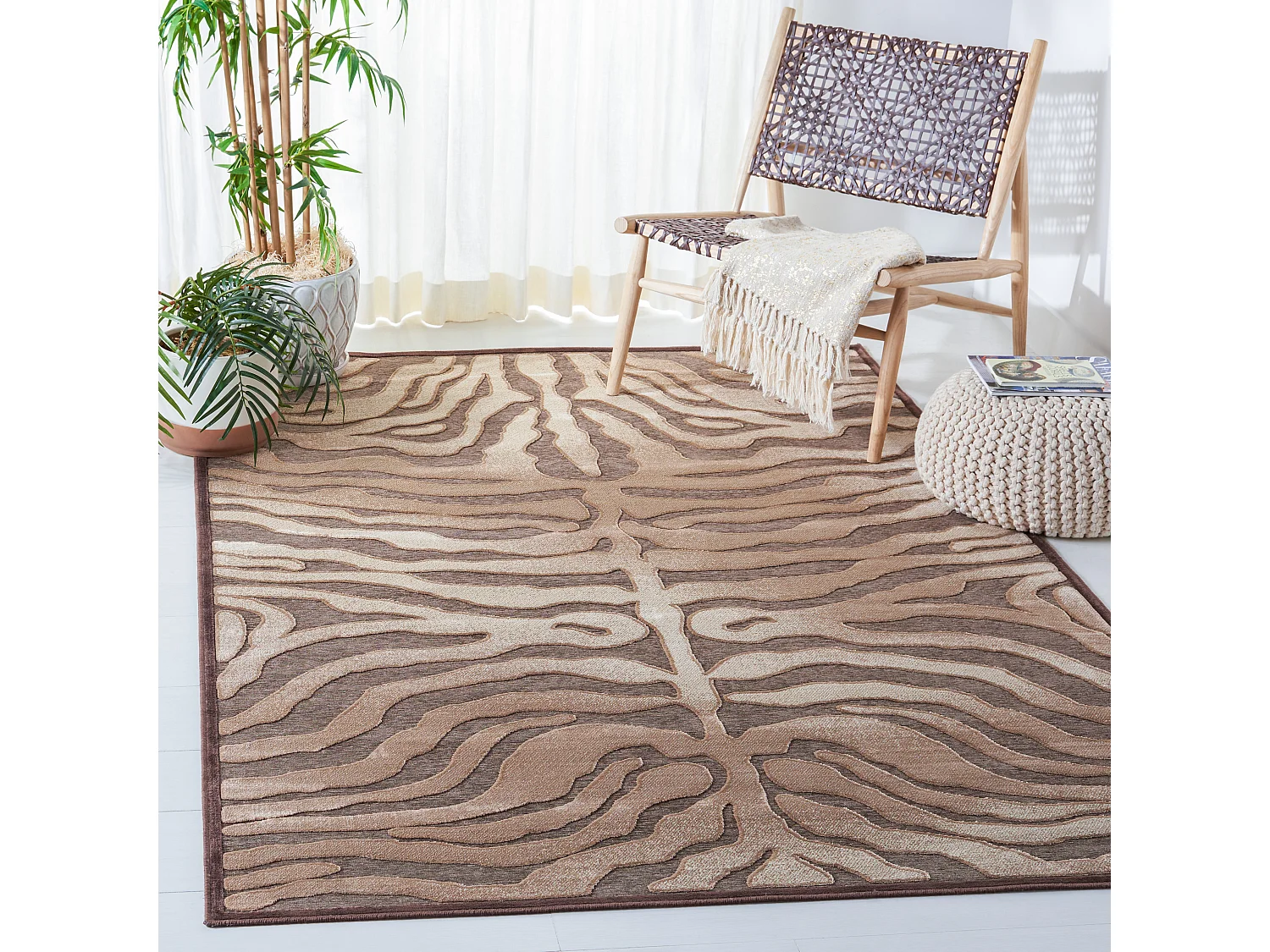 Tapis Neutre/Marron 160 X 229 cm - Fiona