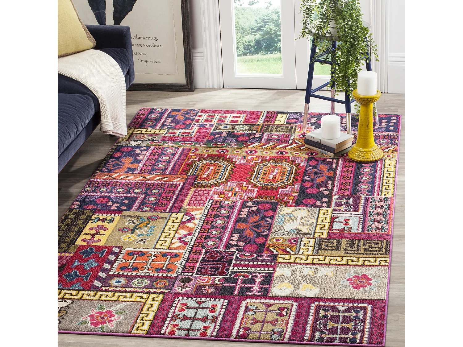 Tapis Rose/Multicolore 122 X 170 cm - Cato