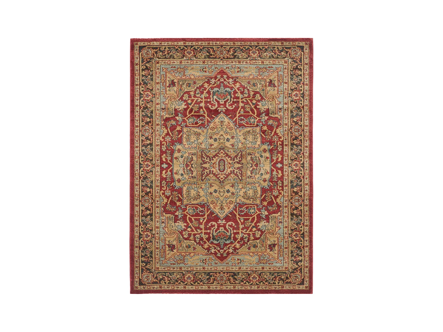 Tapis Neutre/Bleu Marine 122 X 170 cm - Alberto