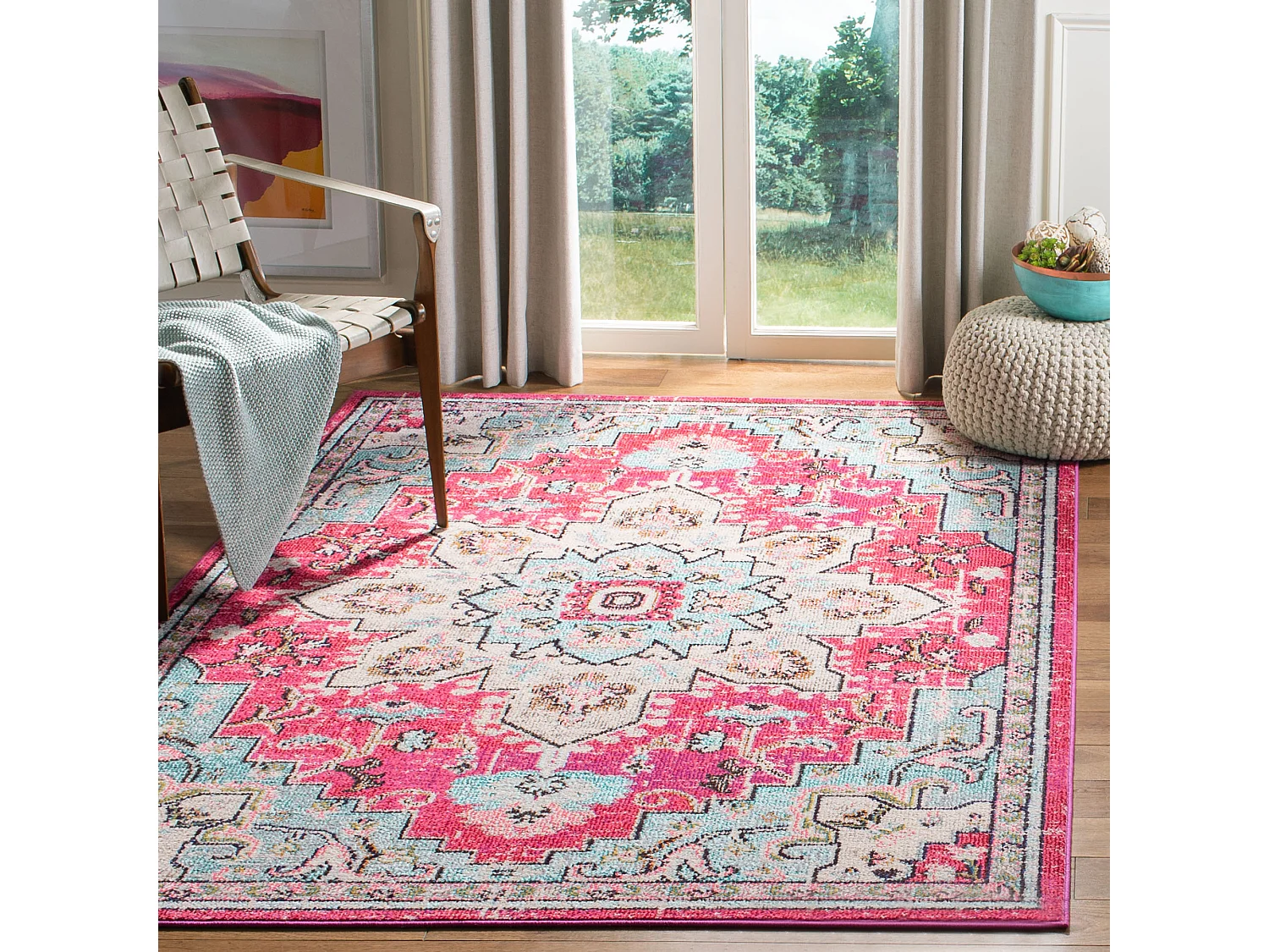 Tapis Rose/Bleu 160 X 229 cm - Malaya