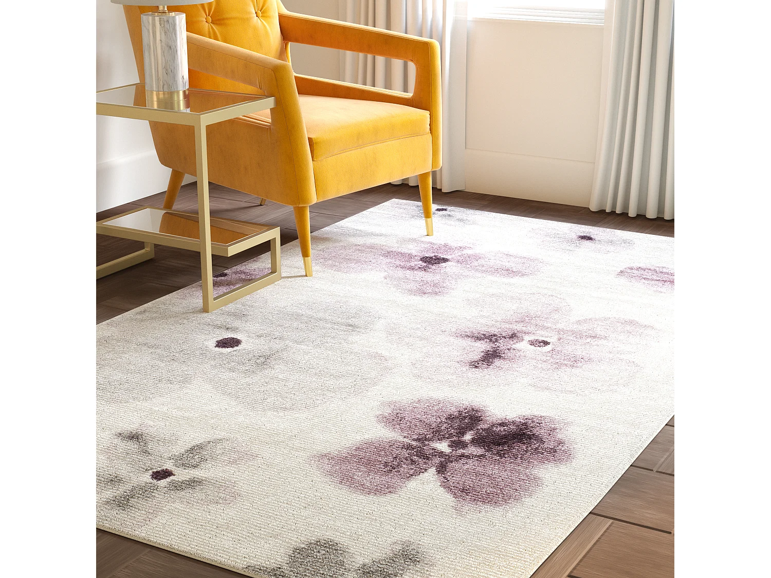 Tapis Blanc 155 X 229 cm - Ashlyn