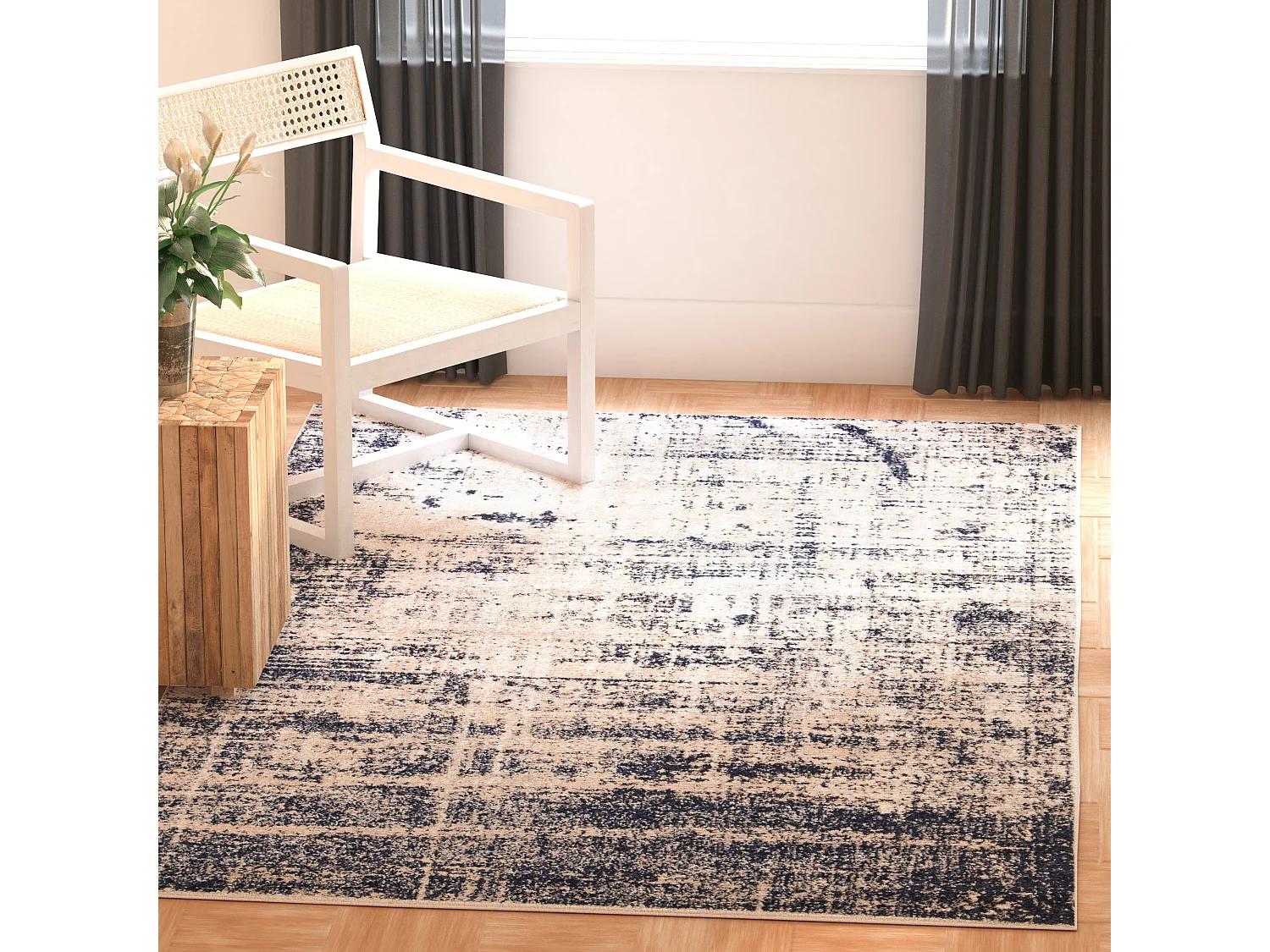 Tapis Or/Bleu 122 X 183 cm - Brianna