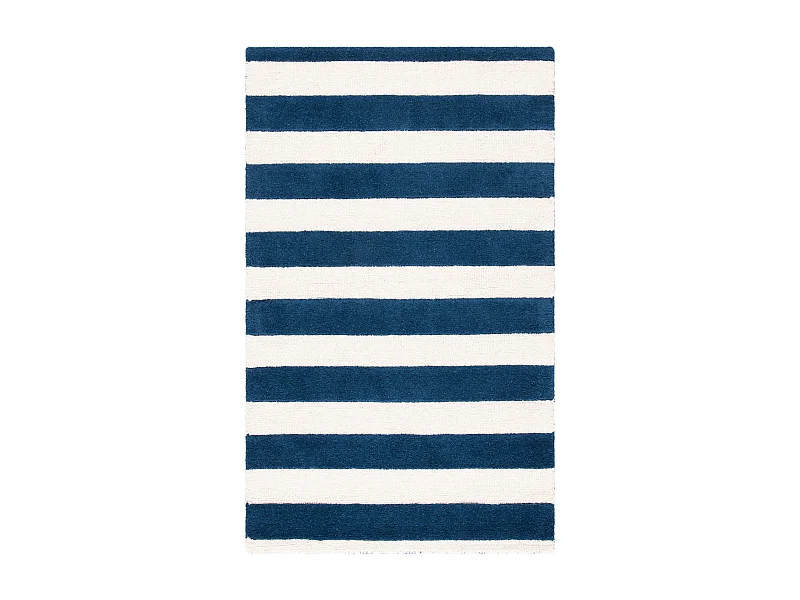 Tapis Bleu Marine/Neutre 91 X 152 cm - Amiyah