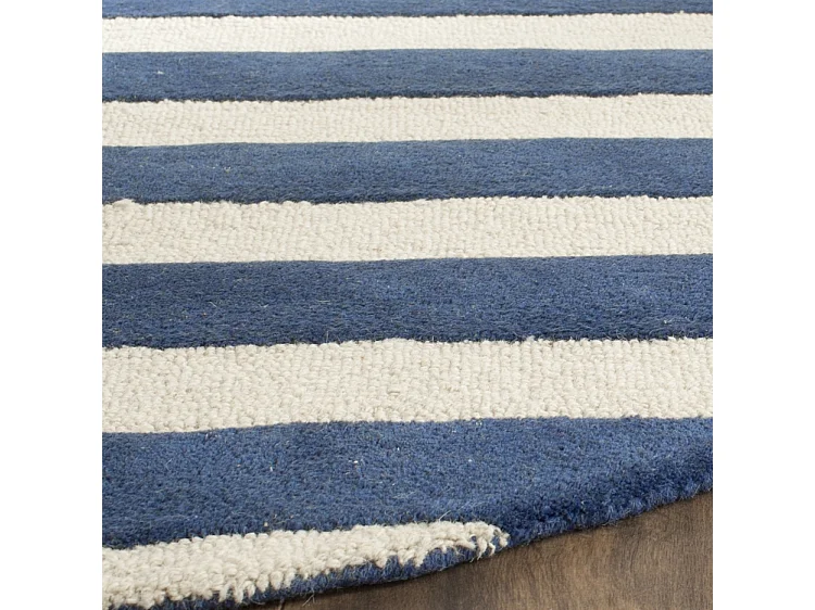 Tapis Bleu Marine/Neutre 91 X 152 cm - Amiyah