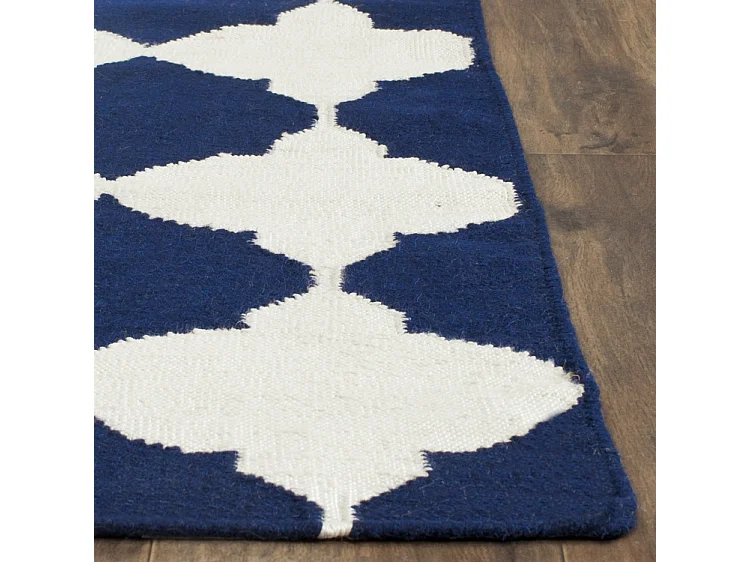 Tapis Bleu Marine/Neutre 91 X 152 cm - Tangier