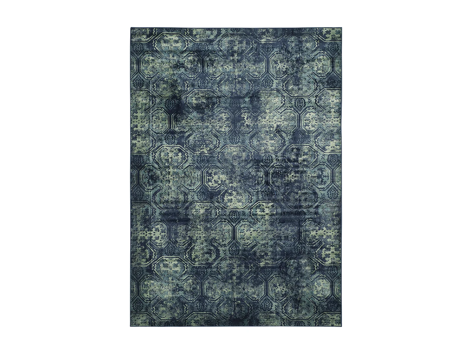 Tapis Bleu Marine/Multicolore 160 X 229 cm - Rashida