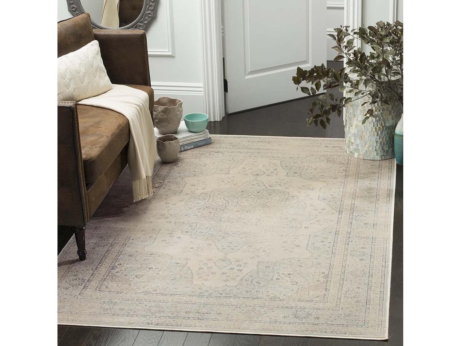 Tapis Bleu/Neutre 122 X 170 cm - Chloe
