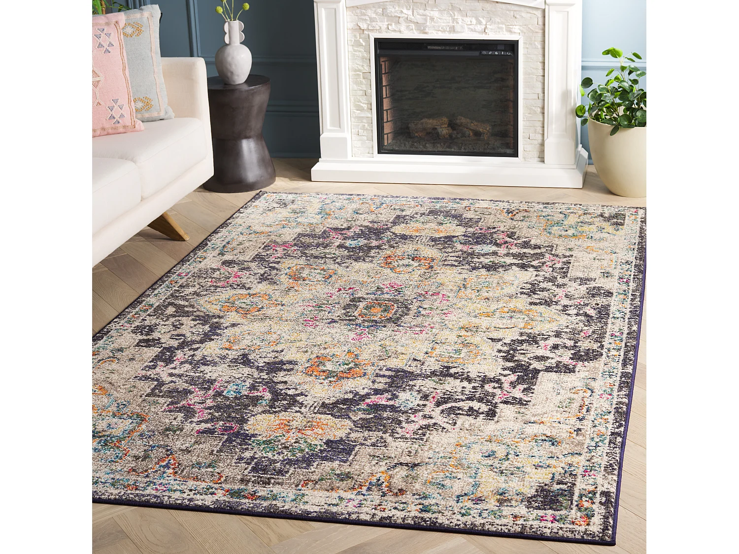 Tapis Noir/Or 160 X 229 cm - Malaya