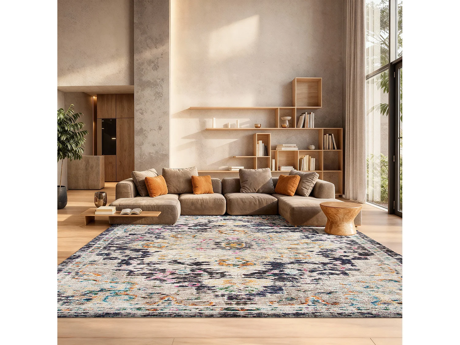 Tapis Noir/Or 160 X 229 cm - Malaya