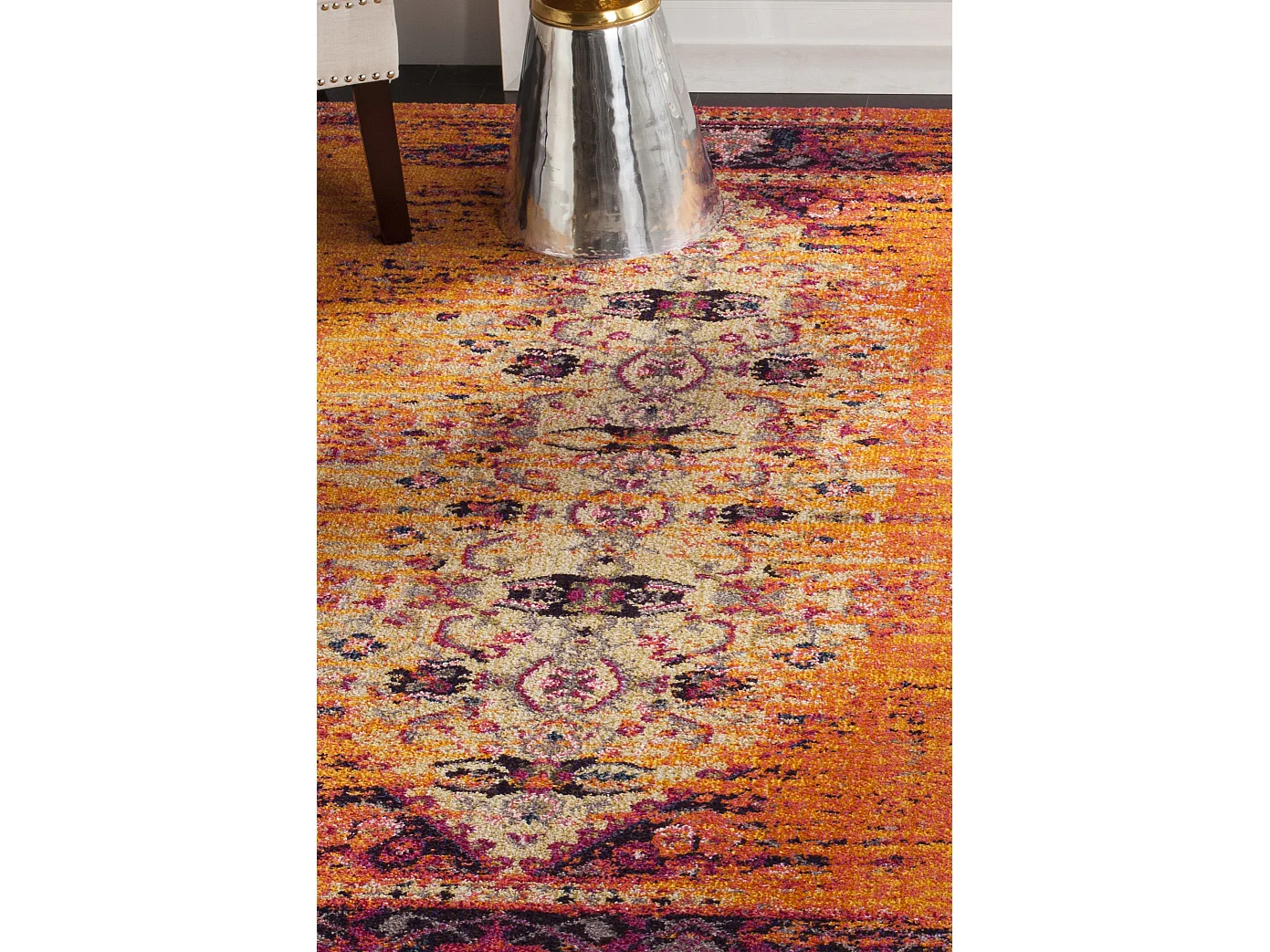 Tapis Orange/Multicolore 155 X 231 cm - Silvia