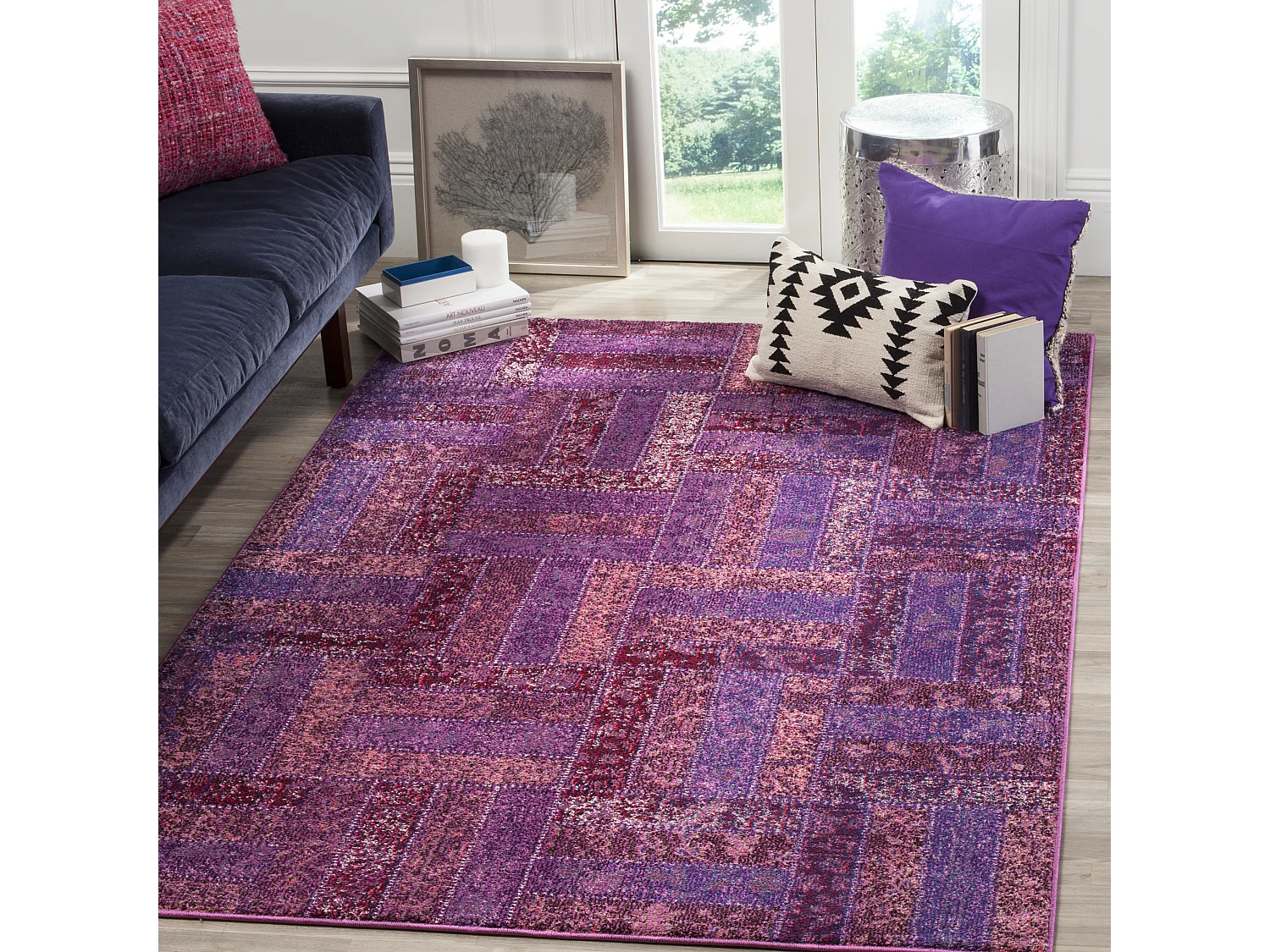 Tapis Violet/Multicolore 155 X 231 cm - Jax