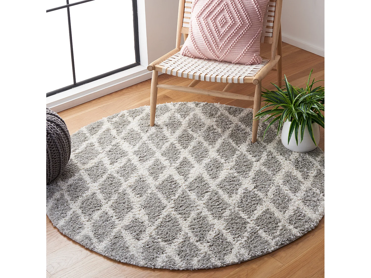 Tapis Gris/Neutre 155 X 155 cm - Nador