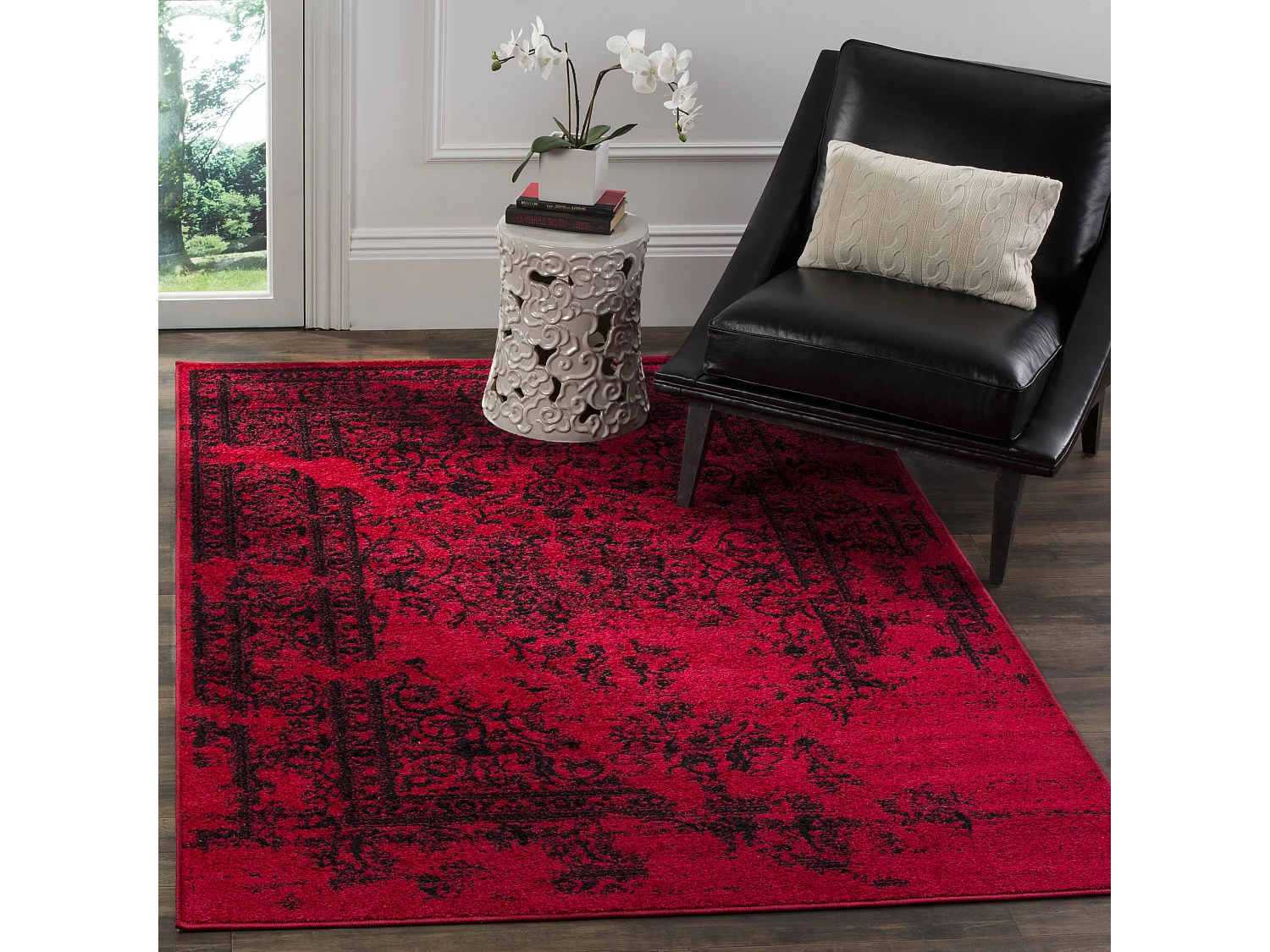 Tapis Rouge/Noir 122 X 183 cm - Justyna