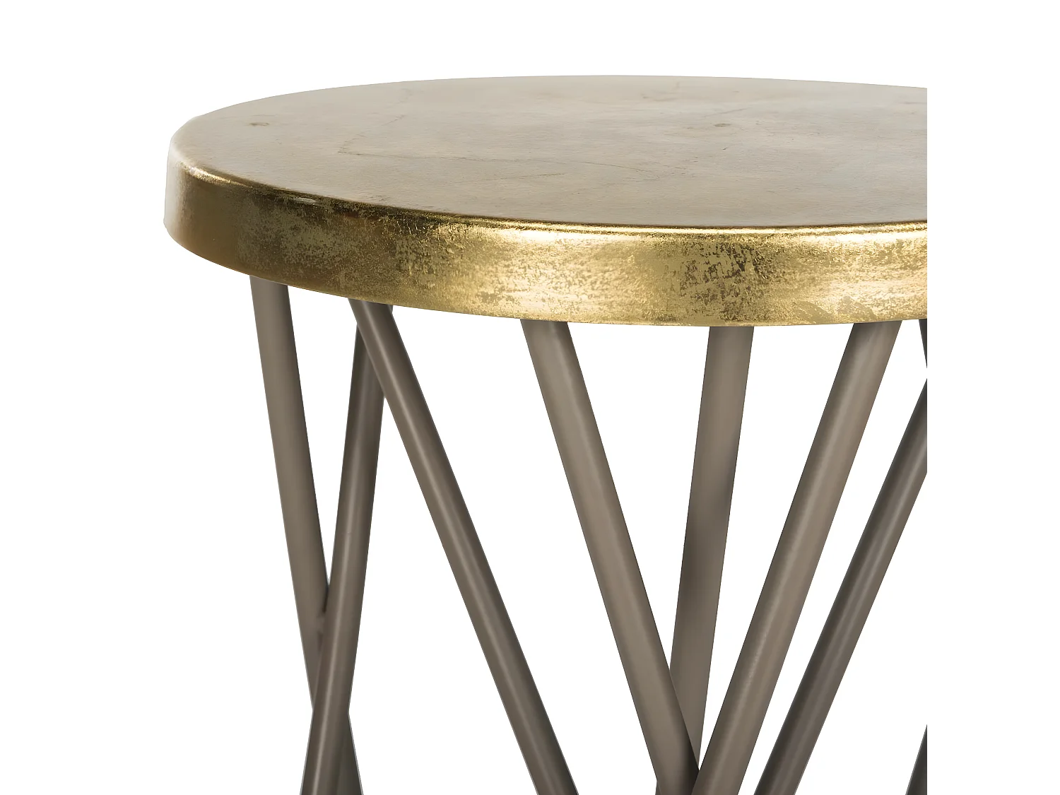 Tabouret de bar & de comptoir Beige et or 46 X 46 X 76.2 cm - Melina