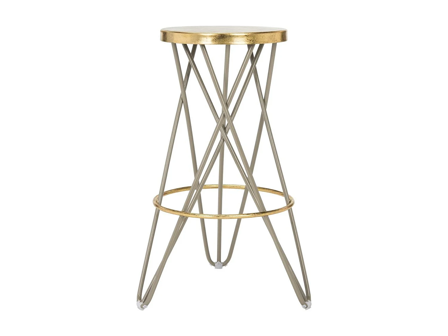 Tabouret de bar & de comptoir Beige et or 46 X 46 X 76.2 cm - Melina