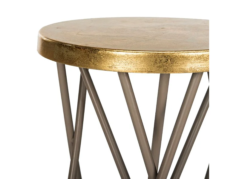 Tabouret de bar & de comptoir Beige et or 46 X 46 X 76.2 cm - Melina
