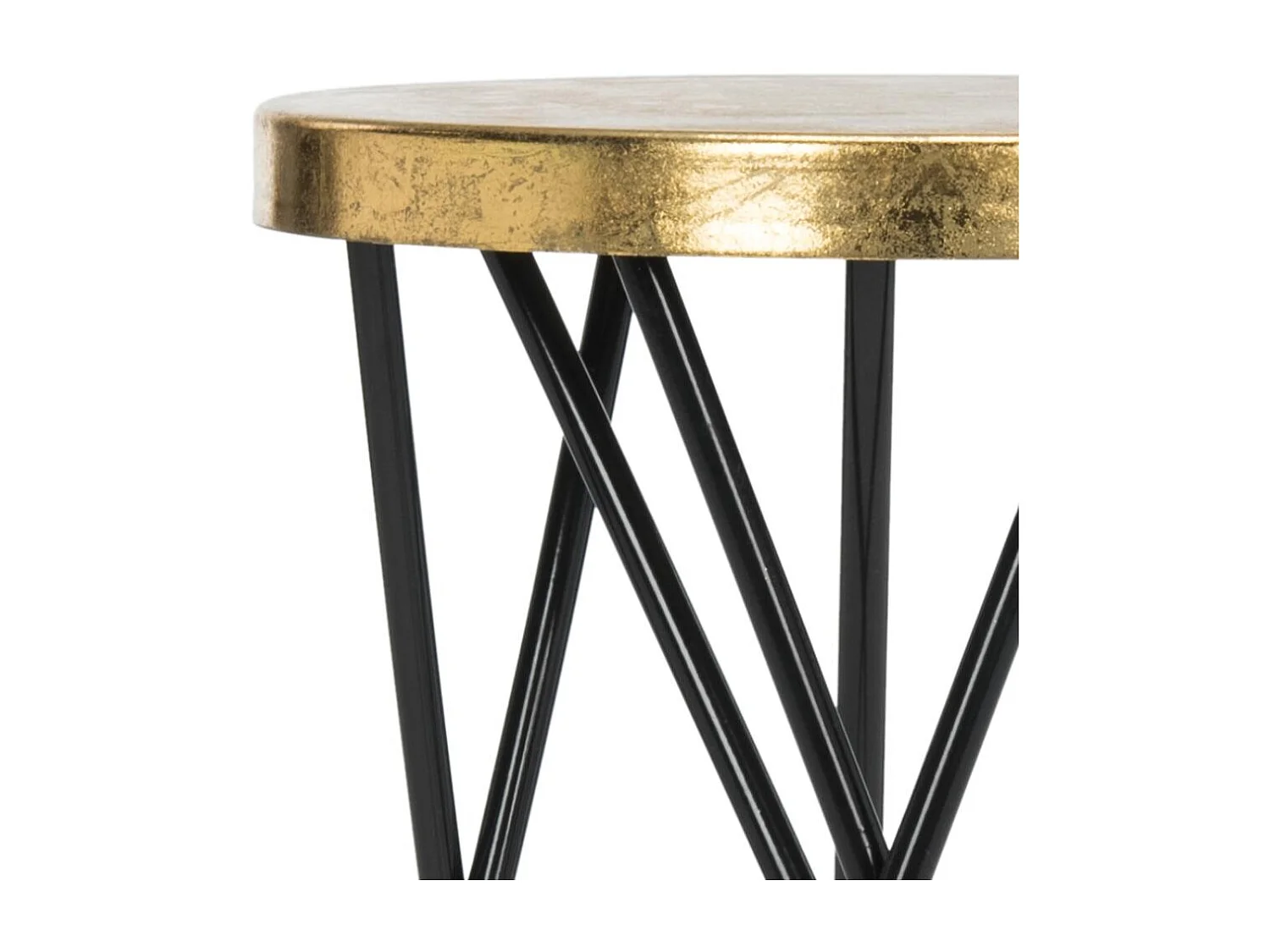 Tabouret de bar & de comptoir Noir et or 46 X 46 X 76.2 cm - Melina