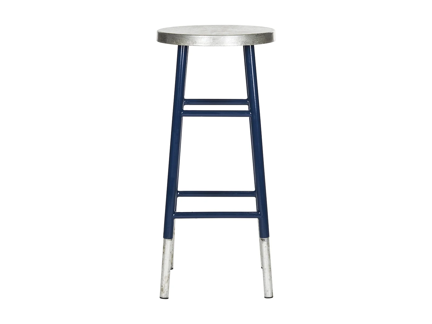 Tabouret de bar & de comptoir Marine et argent 34 X 34 X 76.2 cm - Lilia