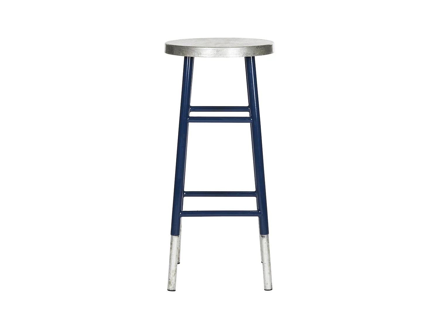 Tabouret de bar & de comptoir Marine et argent 34 X 34 X 76.2 cm - Lilia