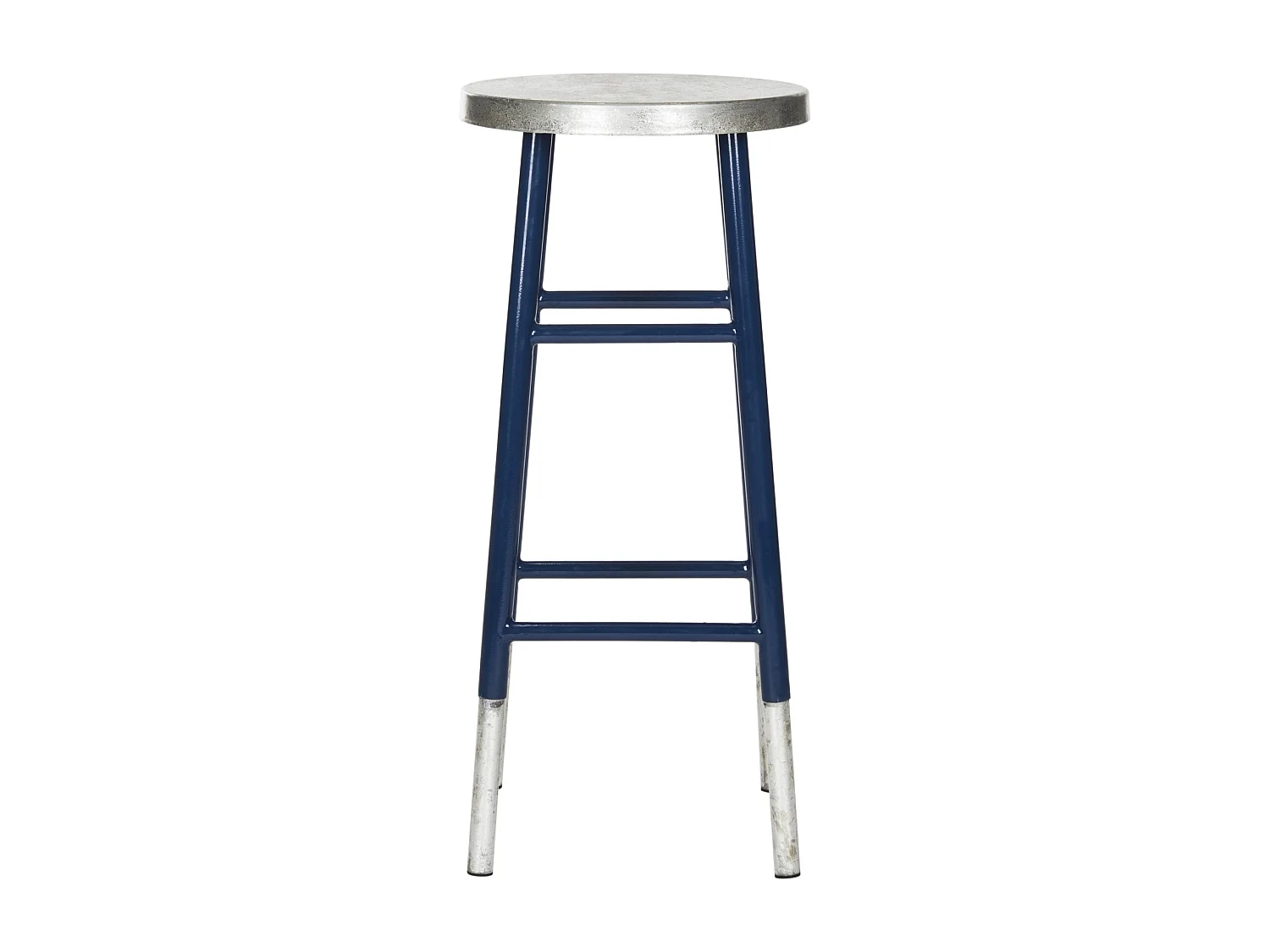 Tabouret de bar & de comptoir Marine et argent 34 X 34 X 76.2 cm - Lilia