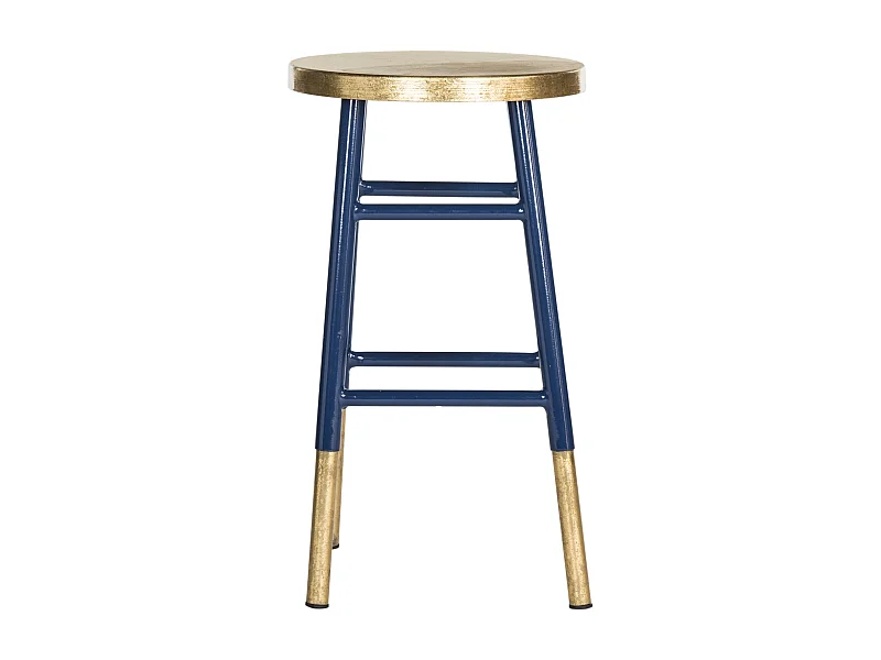 Tabouret de bar & de comptoir Marine et or 34 X 34 X 60.96 cm - Sallie