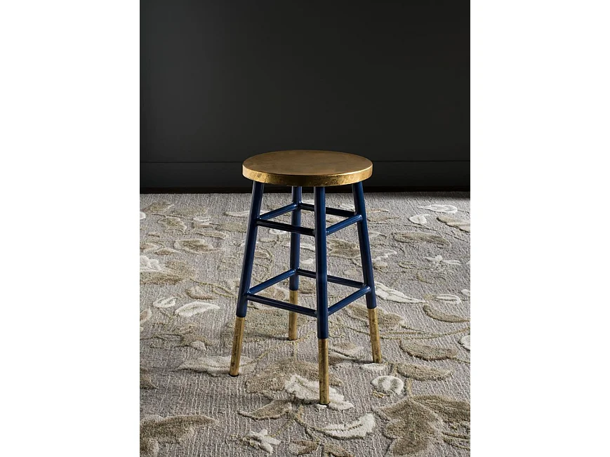 Tabouret de bar & de comptoir Marine et or 34 X 34 X 60.96 cm - Sallie