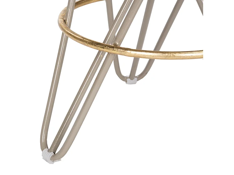 Tabouret de bar & de comptoir Beige et or 43 X 43 X 60.96 cm - Alvira