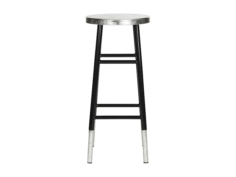 Tabouret de bar & de comptoir Noir et argent 34 X 34 X 76.2 cm - Lilia