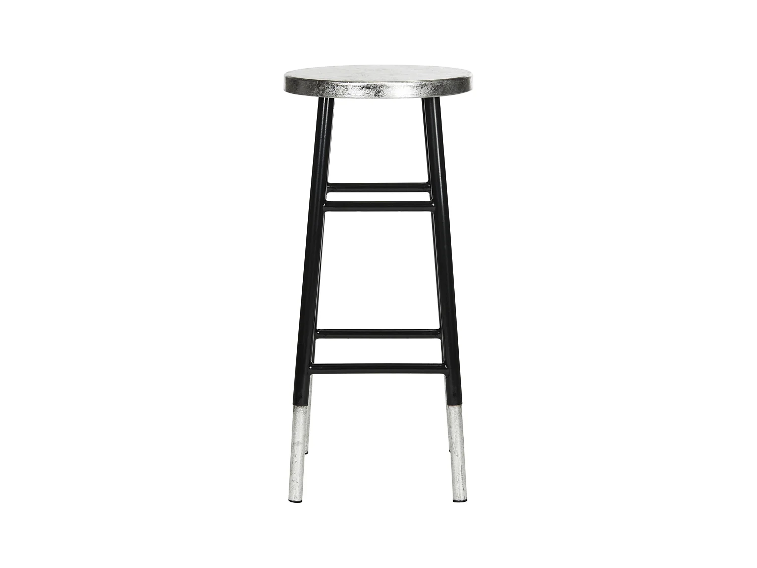 Tabouret de bar & de comptoir Noir et argent 34 X 34 X 76.2 cm - Lilia
