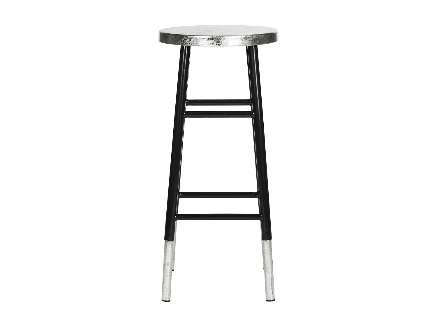 Tabouret de bar & de comptoir Noir et argent 34 X 34 X 76.2 cm - Lilia