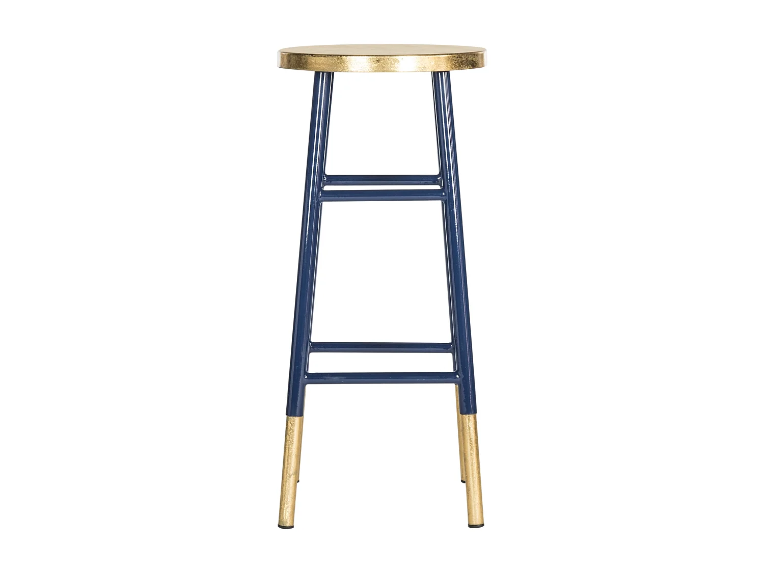Tabouret de bar & de comptoir Marine et or 34 X 34 X 76.2 cm - Clotilde