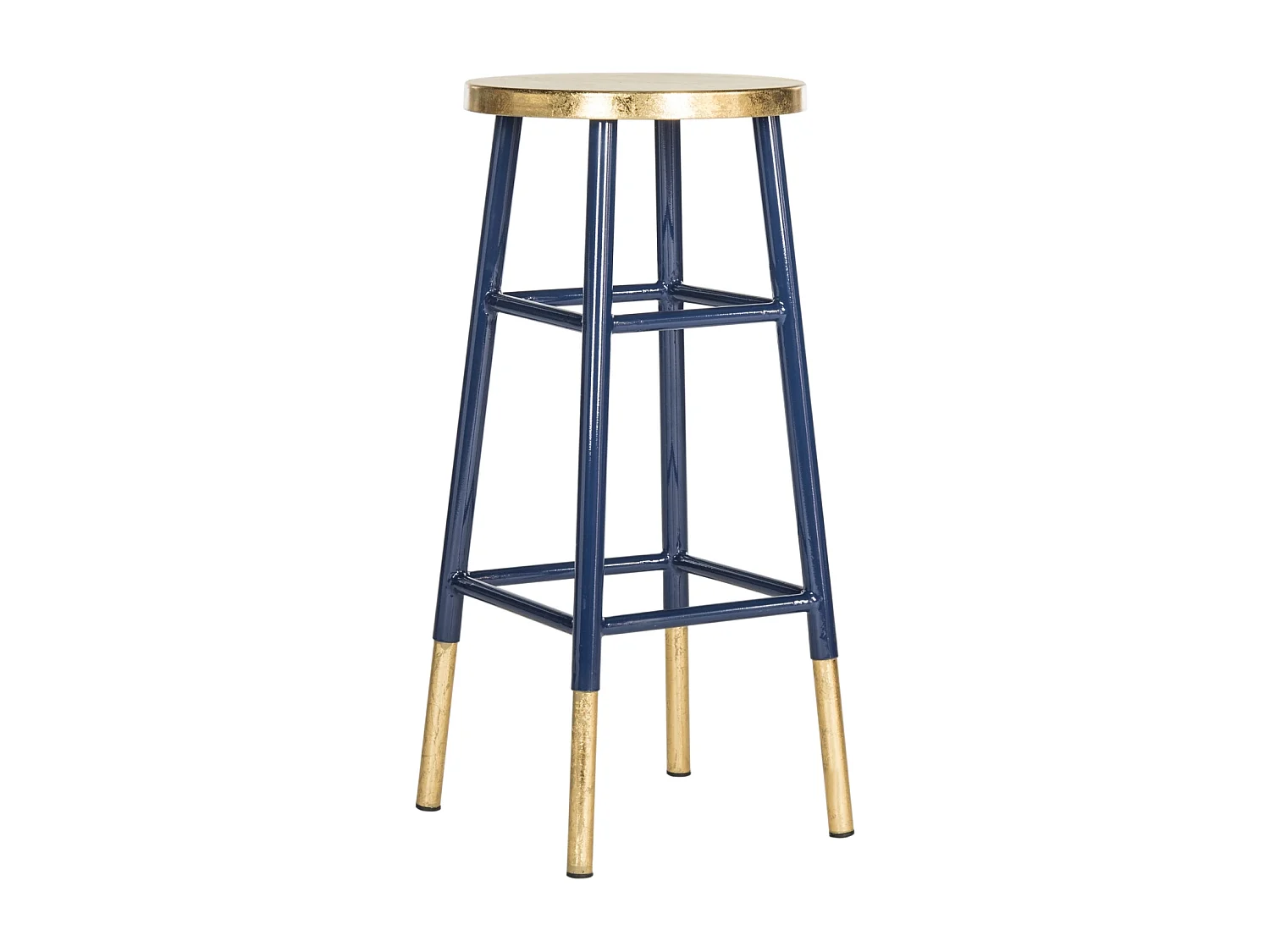 Tabouret de bar & de comptoir Marine et or 34 X 34 X 76.2 cm - Clotilde