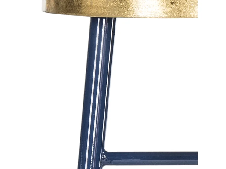 Tabouret de bar & de comptoir Marine et or 34 X 34 X 76.2 cm - Clotilde