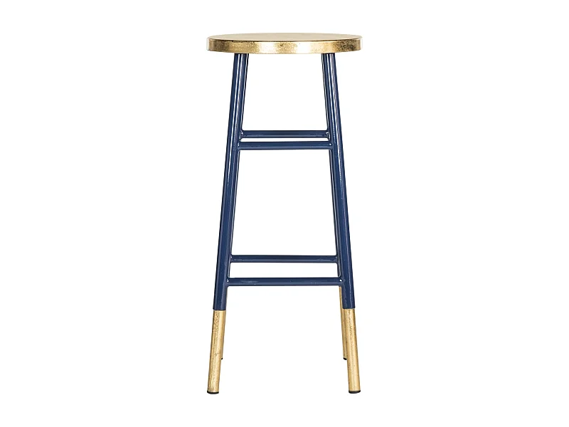 Tabouret de bar & de comptoir Marine et or 34 X 34 X 76.2 cm - Clotilde