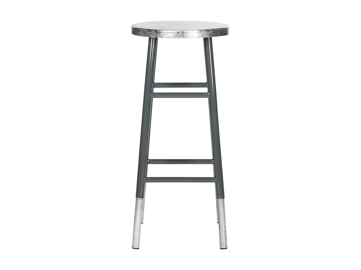Tabouret de bar & de comptoir Gris et argent 34 X 34 X 76.2 cm - Lilia