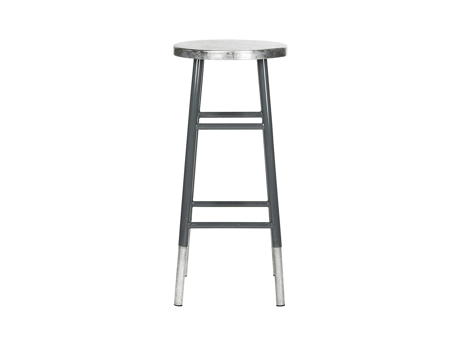 Tabouret de bar & de comptoir Gris et argent 34 X 34 X 76.2 cm - Lilia