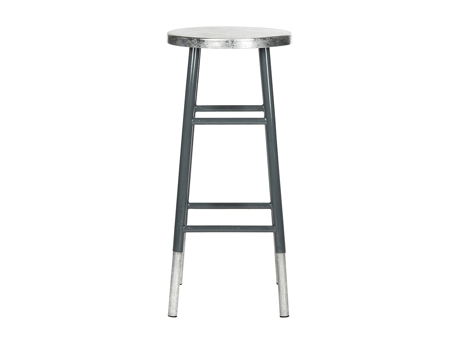 Tabouret de bar & de comptoir Gris et argent 34 X 34 X 76.2 cm - Lilia