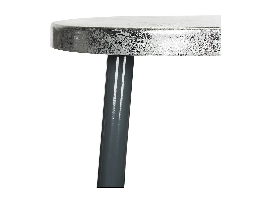 Tabouret de bar & de comptoir Gris et argent 34 X 34 X 76.2 cm - Lilia