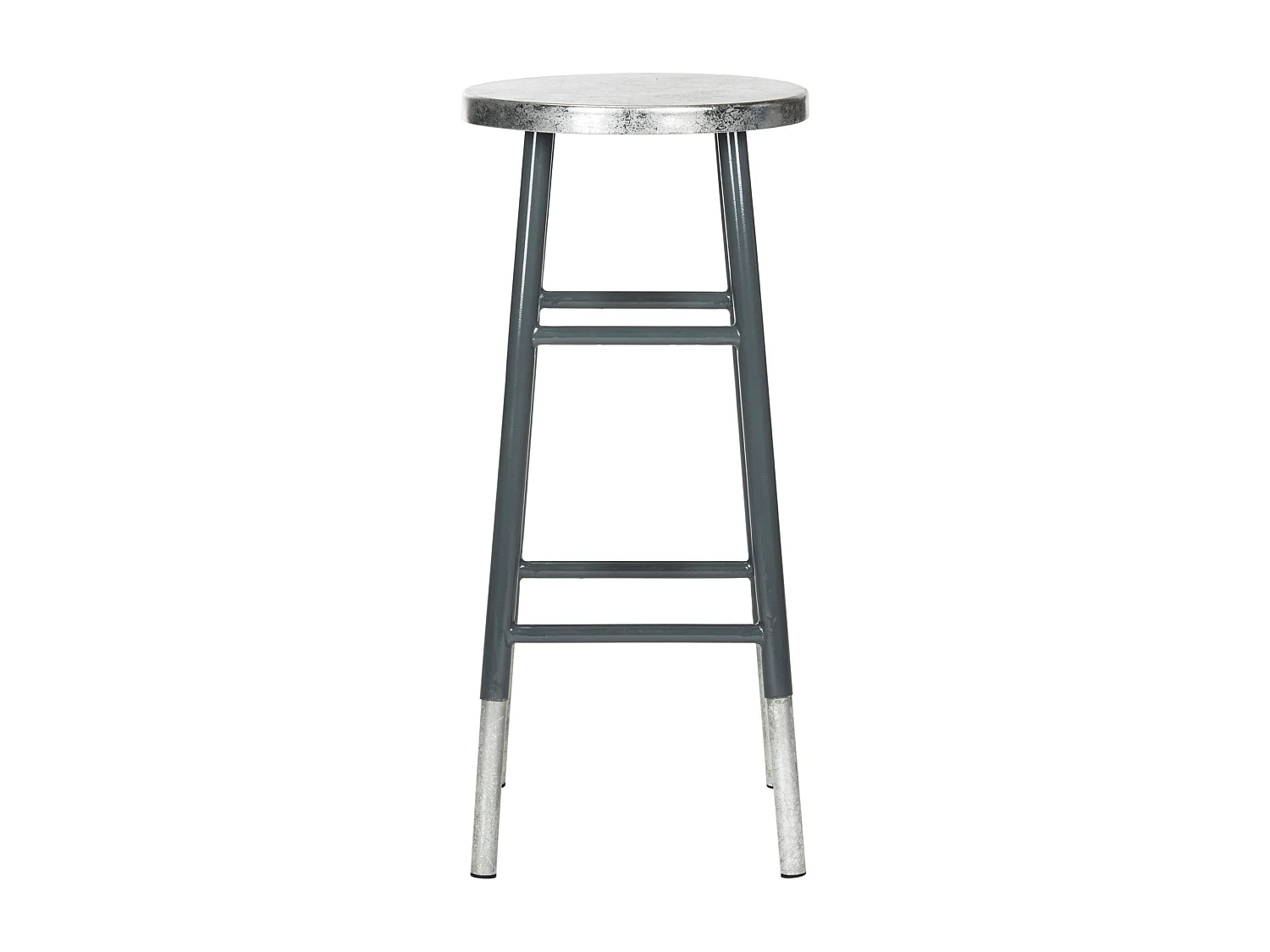 Tabouret de bar & de comptoir Gris et argent 34 X 34 X 76.2 cm - Lilia