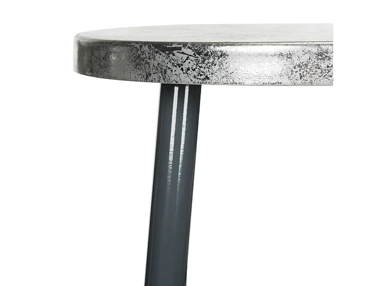 Tabouret de bar & de comptoir Gris et argent 34 X 34 X 76.2 cm - Lilia