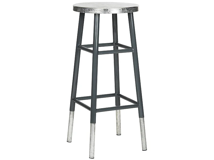 Tabouret de bar & de comptoir Gris et argent 34 X 34 X 76.2 cm - Lilia